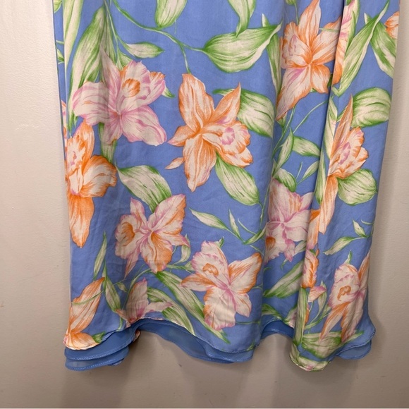Lauren Ralph Lauren Silk Hawaiian Floral Skirt Size 16 - Picture 8 of 12